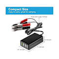 Miniatyrbillede 5 af 5: Bærbar DC Strømkompatibilitet med strømforsyning med batteriklemme, 12V/24V til 5V 4-Port USB Oplader Multi-Port Adapter Andre Smartphones-Xin（PA）