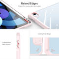 Pikkukuva 2 / 5: iPad Air 4 10.9 2020 -kotelo, Folio Tri-Fold -teline Smart Case irrotettavalla ohuella kovakuorella läpinäkyvällä takaosalla - vaaleanpunainen