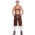 Pikkukuva 2 / 4: Lederhosen miehille - Aitoa nahkaa, autenttiset saksalaiset lederhosenit miehille, Oktoberfest-asu - ruskea L_paris brown L
