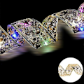 Miniatyrbillede 1 af 5: Bånd Fe Lys Juldekoration Juletræspynt til Hjemmet 2023 Jule Lys Guirlander Navidad Natal Nytår 2024 Guld-Multifarvet Gold-Multicolor 2M