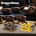 Miniatyrbilde 3 av 5: Galaxy Feng Shui dragefigurer, kinesisk dragefigur for hjemmet tiltrekker rikdom og lykke (bronse)