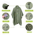 Pikkukuva 4 / 5: Tilava sadeponcho - sadeviitta Green Grön