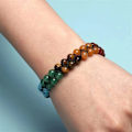 Pikkukuva 3 / 5: 7 Chakran rannekoru, kristalliriipusrannekoru, joogaan, helmet Reiki Gemstone punottu rannekoru（PA）