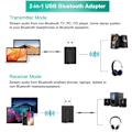 Pikkukuva 2 / 5: Bluetooth-sovitin televisiolle, Bluetooth 5.0 lähetin/vastaanotin 2-in-1