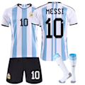 Pikkukuva 1 / 2: 22-23 MM-kisat Argentiinan jalkapallopaidat lapsille 10# MESSI 24