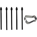 Miniatyrbilde 4 av 4: 25 stk Stylus Refill Erstatnings Stylus Touch Pen Spiss Erstatningsstift for Galaxy Note20/Note10/Tab S6/Tab S7 - Svart