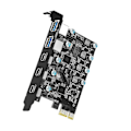 Pikkukuva 1 / 5: PCIe-laajennuskortti 5 porttiin (3x USB C, 2x USB 3.0-A) PCI Express -laajennuskortti Windows 10/8/.pa -käyttöjärjestelmille