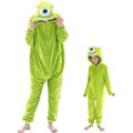Miniatyrbillede 1 af 3: nug Fit Unisex Voksen Onesie Pyjamas, Flanel Cosplay Dyr Enkelt Stykke Halloween Kostume Tøj Hjemmetøj Q Grisling 85cm Mike S Mike S