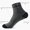 Miniatyrbild 5 av 5: 5 par bambufiber Höst Vinter Herrstrumpor Andningsbara bomulls Sportstrumpor Andningsbara Deodorant Business Strumpor Plus Storlek 38-47 D 5 Par Ljusgrå D 5 Pair Light gray EUR 38-42