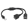 Miniatyrbilde 2 av 5: RJ45 1 hann til 2 hunn Ethernet-splitterkabel for Super Cat5, Cat6, Cat7 LAN Ethernet-nettverk Ext.pa