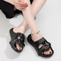 Miniatyrbillede 1 af 5: Herre Skull Slippers EVA Tyk Sål Skridsikre Bløde Skull Slippers til Sommer Udendørs Sort 42/43
