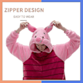 Miniatyrbilde 3 av 3: Snug Fit Unisex Voksen Onesie Pyjamas, Flanell Cosplay Dyr En-delt Halloween Kostyme Sovklær Hjemmekler Q  85cm Grisunge 95cm Piglet 95cm