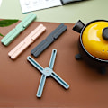Miniatyrbillede 3 af 5: Foldbar Grydeunderlag, Hjemmekøkken Grydeunderlag Kogeunderlag Bordskåner Sourceton Foldbar Krydsdesign Silikon Grydeunderlag I Sød