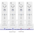 Miniatyrbillede 3 af 4: Vit Wii Remote-oplader, 4 i 1 Wii-ladestation med 4 stk. 2800 mAh genopladelige batterier til Wii/Wii U-controllere - Sort