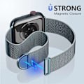 Pikkukuva 4 / 5: Metalliranne yhteensopiva Apple Watch -rannekkeen kanssa 40 mm 38 mm 41 mm Vaaleansininen - WELLNGS Light Blue 42/44/45/49mm