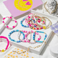 Miniatyrbilde 3 av 5: Preppy Armbåndssett Fargerike Hvitt Gull Smile Hjerte Stjerne Onde Øye Perler Polymerleire Perle Stablebare Charm Y2K Kidcore Sommer Strand Bohemsk[qb...