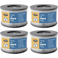 Miniatyrbillede 1 af 3: 4 stk. filterpatroner til Mspa spabadsfilter, poolfilter (PA)