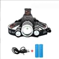 Oppladbar LED-hodelykt, 5000 Lumen Hodelykt, Superlett T6 LED-hodelykt, Vanntett Hodelykt med 2 Batterier.