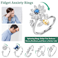 Miniatyrbild 3 av 5: 6 st Fidget Ångestringar Justerbara Ringar Set Justerbara Ringar Fidgetringar Dampärlband