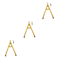 Miniatyrbilde 5 av 5: 1/2/3/5 Front Trigon Support Bar for AXIAL SCX10 Front Trigon Yellow yellow 3Set