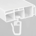 Miniatyrbillede 5 af 5: 200-pak gardinglidere med 8,3 mm hoved foldbare glidere gardinskinne spor glidere kroge til Curtai Y