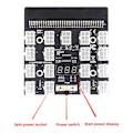 Miniatyrbillede 4 af 5: 3X Breakout Board 17 Port 6Pin LED Display Strømmodul Serverkort Adapter til 1200W 750W PSU GPU.pa