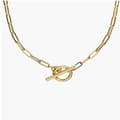 Gem Clips Länk Växel Halsband Guld