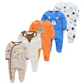 Pikkukuva 1 / 5: Våren Vauvan Pyjama Tytöt Pojat Haalari 142 % Puuvilla Hengittävä Pehmeä Haalari Harmaa Gray Gray 6-9M