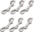 6-pack Stud-karbinhakar, Zinklegeringskrokar för hundkoppel, nyckel