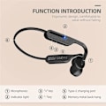 Pikkukuva 2 / 5: Luujohdinkuulokkeet, langattomat Bluetooth 5.0 -kuulokkeet, avoimet kuulokkeet juoksuun, pyöräilyyn
