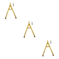 Miniatyrbilde 3 av 5: 1/2/3/5 Front Trigon Support Bar for AXIAL SCX10 Front Trigon Yellow yellow 3Set