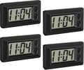 4 stycken elektroniska klockor med självhäftande pad LCD digital bilklocka bord bilpresent