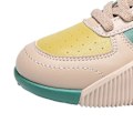 Miniatyrbillede 5 af 5: Dame Platform Sneaker PU Læder Blød Komfortabel Trendy Åndbar Passer Til Alt Hverdagssko Beige Grøn 39