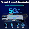 Pikkukuva 4 / 5: USB-C Hub Multiport -sovitin, 5-in-1 USB-C -telakointiasema 4K HDMI:llä