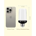 Miniatyrbild 5 av 5: Paris_2 st LED-flamlampor 5W simulerad flameffekt Halloween-dekorationslampor (E27 gul flamma)