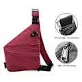 Miniatyrbilde 2 av 5: 2024 Ny Wander Anti-tyveri Reisesekk Sling Bag Skulderveske Red