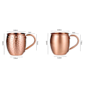 Miniatyrbild 2 av 5: 530ML 100% Ren Kopparmugg Moscow Mule Mugg Trummkopp Cocktailkopp Ren Kopparmugg Restaurang Bar Col.pa