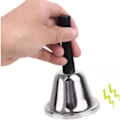 Miniatyrbild 1 av 5: Handklocka i rostfritt stål, 14 cm hög klassisk silverfärgad handklocka receptionsklocka, handhållen hög klocka för bröllopsevenemangsdekoration