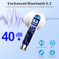 Pikkukuva 2 / 5: Langattomat kuulokkeet, Bluetooth 5.3 -kuulokkeet UUDET langattomat kuulokkeet 4 ENC-mikrofonilla, 56H Bluetooth-kuulokkeet korvassa, melua vaimentavat, syvä basso
