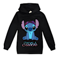 Miniatyrbillede 1 af 3: Børne Lilo Stitch Hættetrøjer Trøje med print sort 150cm.pa