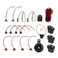 Miniatyrbilde 1 av 4: UTV Blinklyssett Blinkrelé Ledningsnett DC12V UTV Vippebryter Blinklyssett Erstatning for Polaris RZR Ranger Turbo