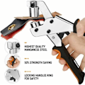 Miniatyrbild 2 av 4: Öljettång för presenningar, set med 300 öljetter (Ø 10 mm), portabel öljettång för tyger, presenning, läder,.pa