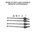 Miniatyrbild 5 av 5: Stål 1/10 Universal Drivaxelsats 4-pack För Spline Design RC