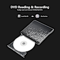 Miniatyrbild 2 av 5: Extern USB 3.0 Slim DVD-RW CD-skrivare Drive Reader Burner Player för bärbar dator PC