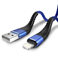 Miniatyrbild 1 av 5: USB-kabel för iPhone 11 12 13 14 Pro X XS Max 6 7 8 Plus SE Apple iPad Snabbladdningskabel Original Mobiltelefonladdare Datakabel 3m Blå Blue 2m