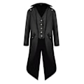 Pikkukuva 3 / 5: Miesten Steampunk-frakki, goottilainen viktoriaaninen takki, Paty Black XL Black XL 1Set