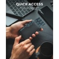 Pikkukuva 3 / 5: Luottokorttikotelo Ikkuna Nahkainen Passikotelo Lompakko RFID-esto Automaattinen Ponnahdus Korttilompakko Korteille Ja Seteleille