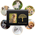 Miniatyrbillede 2 af 4: Træurne til hund, kæledyrsurne, hund- og katteurne med fotoramme, livets træ, mindesmærke for kæledyr, stofpose med aske