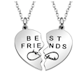 Miniatyrbild 4 av 5: Halsband Par Halsband Vänskap Halsband Set BFF Halsband för 2 Weirdo 1 Weirdo 2 för Kvinnor Män Mors Dag Alla Hjärtans Dag Födelsedagspresenter