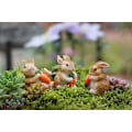 Miniatyrbilde 4 av 5: Påskehare Kanin Figurer Fe Hage Tilbehør Kaniner Harts Påskepynt for Hjem Hage Bonsai Dekorasjon Mini Kanin Statue Figurer